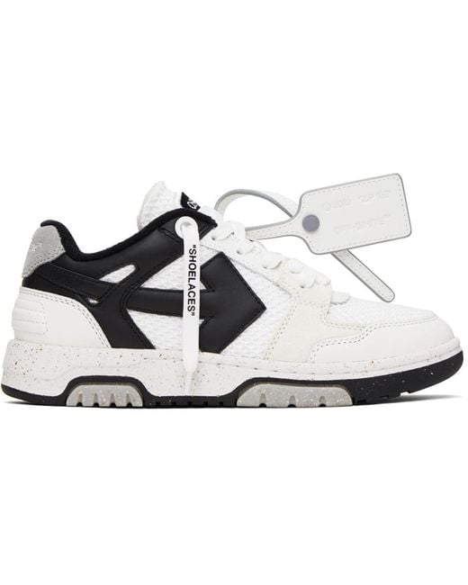 Off-White c/o Virgil Abloh White & Black Slim Out Of Office Sneakers