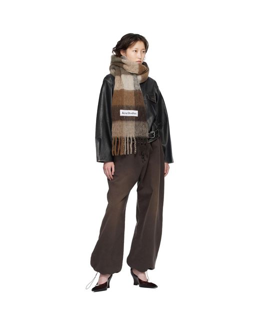 Acne Multicolor Mohair Checked Scarf