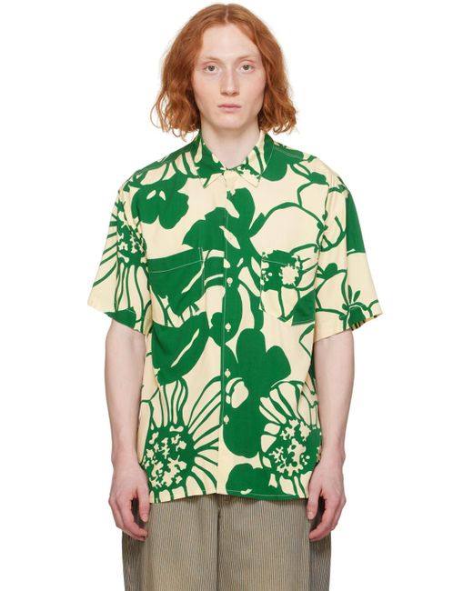 YMC Green Off- Mitchum Shirt for men