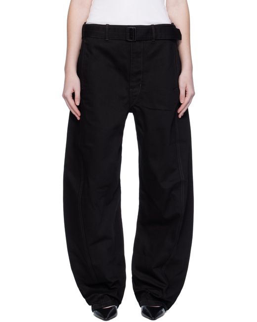 Lemaire Black Twisted Belted Jeans