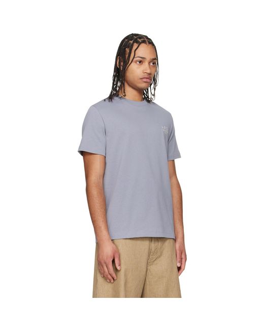 A.P.C. Blue Standard 'Rue Madame' T-Shirt for men