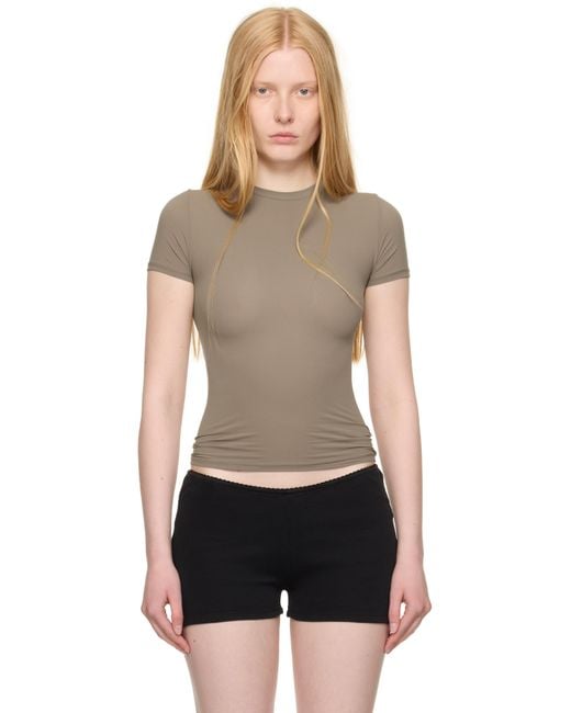 Skims Black Taupe Fits Everybody T-Shirt