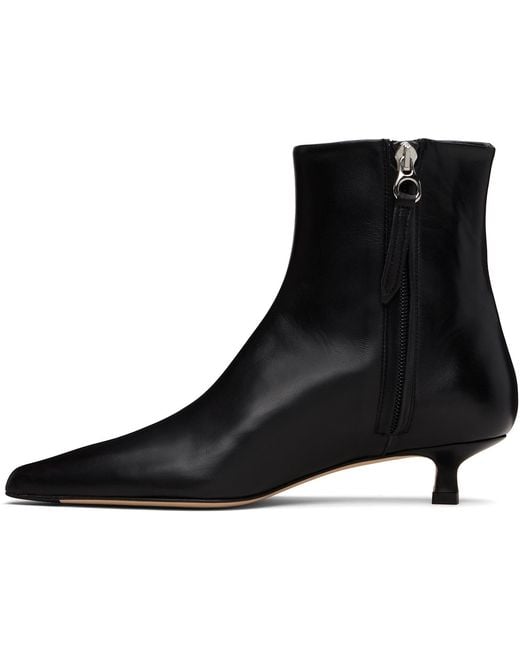 Aeyde Black Sofie Leather Ankle Boots
