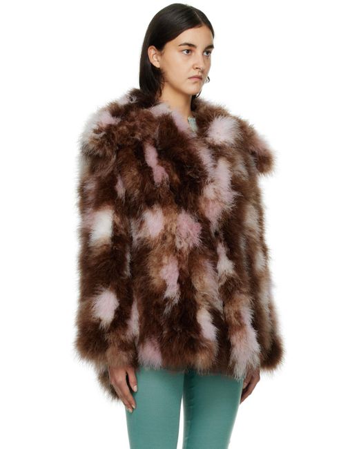 16Arlington Brown Genoa Feather Coat