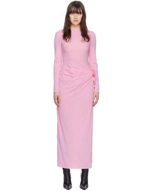 Magda Butrym Pink Ruched Maxi Dress
