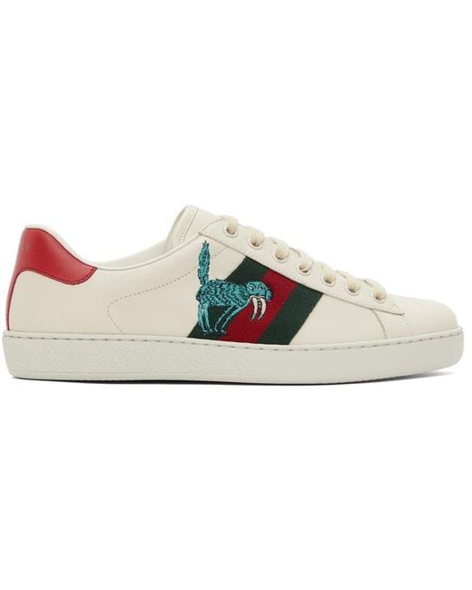 Gucci Leather X Freya Hartas Ace Low-top Sneakers for Men - Save Gucci Leather X Freya Hartas Ace Low-top Sneakers for Men - Save