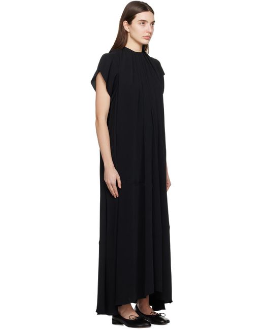 Robe longue asymétrique noire MM6 by Maison Martin Margiela en coloris Black