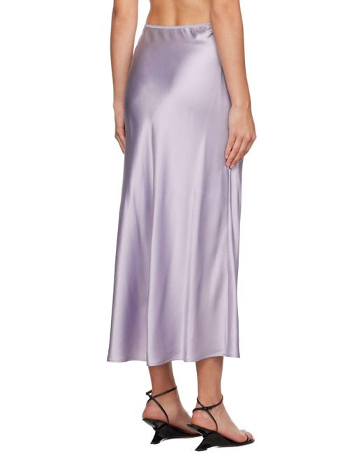 Reformation Purple Layla Midi Skirt | Lyst