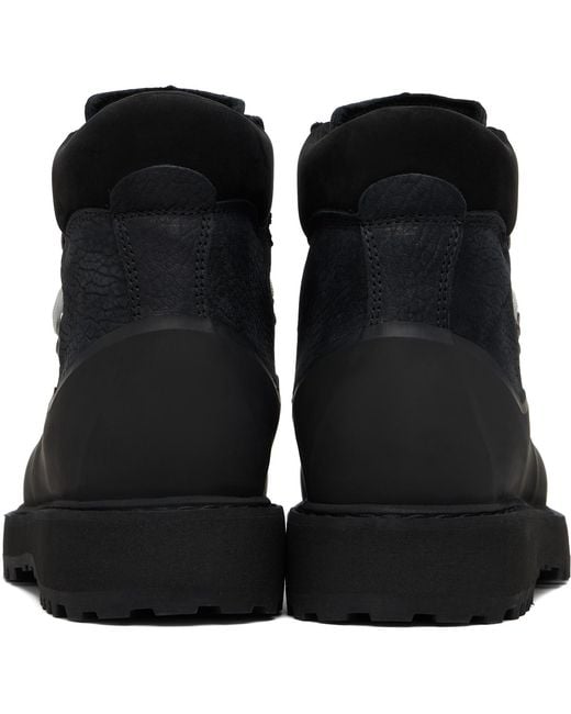 Diemme Black Roccia Vet Gomma Leather Boots for men