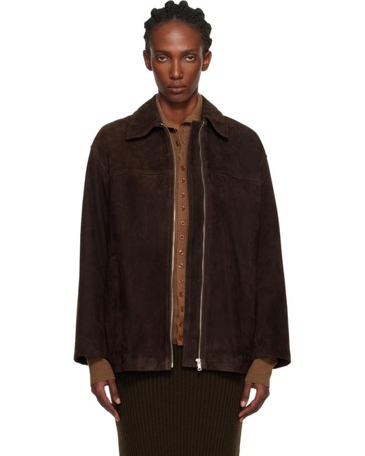Nour Hammour Black Layne Sleek Suede Jacket