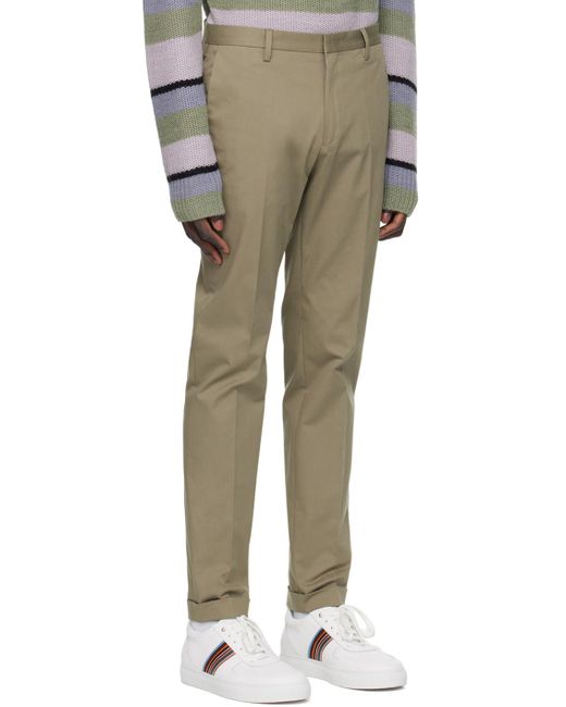 Paul Smith Natural Khaki Four-pocket Trousers for men