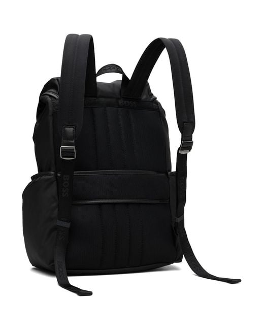 Boss Black Double B Monogram Twill Backpack for men