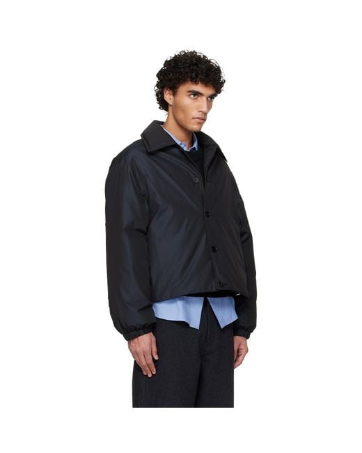 Jil Sander Black Blouson Jacket for men