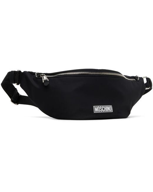 Moschino Black Lettering Logo Pouch for men