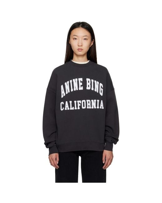 Anine Bing Black Miles Sweatshirt