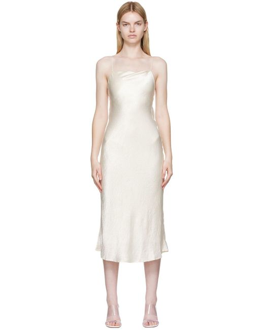 third-form-satin-off-crush-midi-dress-in-cream-natural-lyst-uk