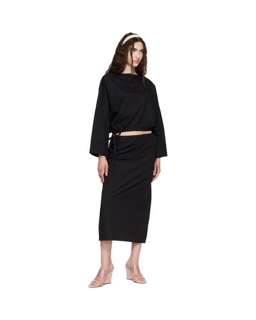 Brooke Callahan Black Column Maxi Skirt
