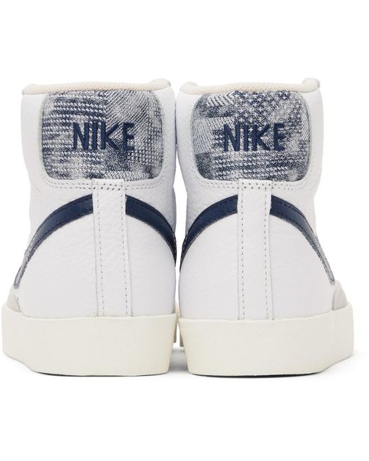 Nike Black White & Navy Blazer Mid '77 Sneakers for men