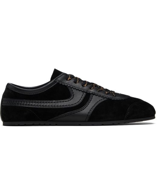 Dries Van Noten Black Suede Sneakers for men