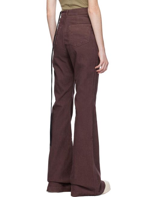 Rick Owens Red Purple Bolan Jeans