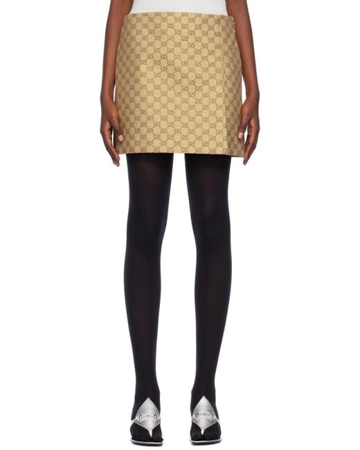 Gucci Black Gold Two-pocket Miniskirt