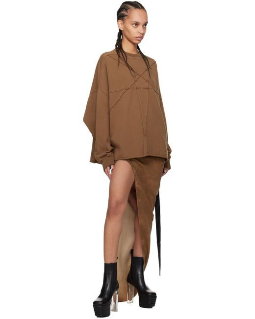 Rick Owens Multicolor Edfu Denim Maxi Skirt