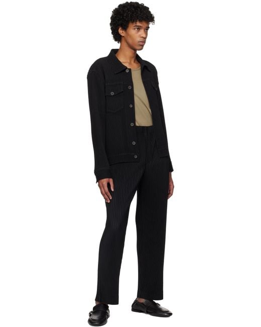 Homme Plissé Issey Miyake Monthly Color January Trousers in Black