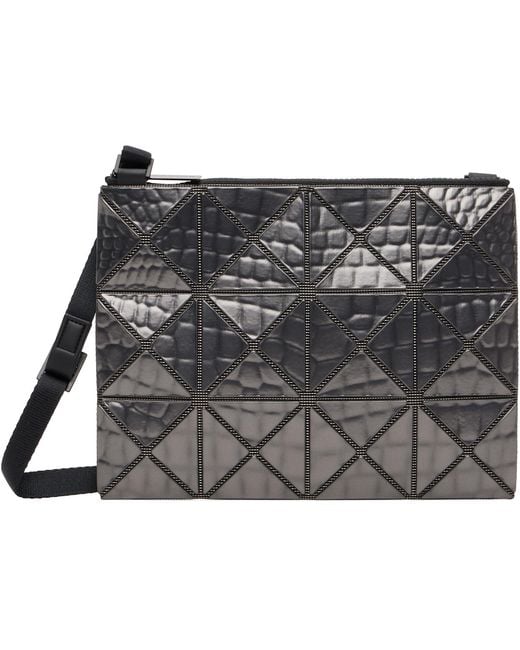Issey Miyake Black Gunmetal Meta Kaiju Crossbody Bag for men