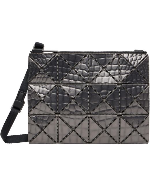 Issey Miyake Black Gunmetal Meta Kaiju Crossbody Bag