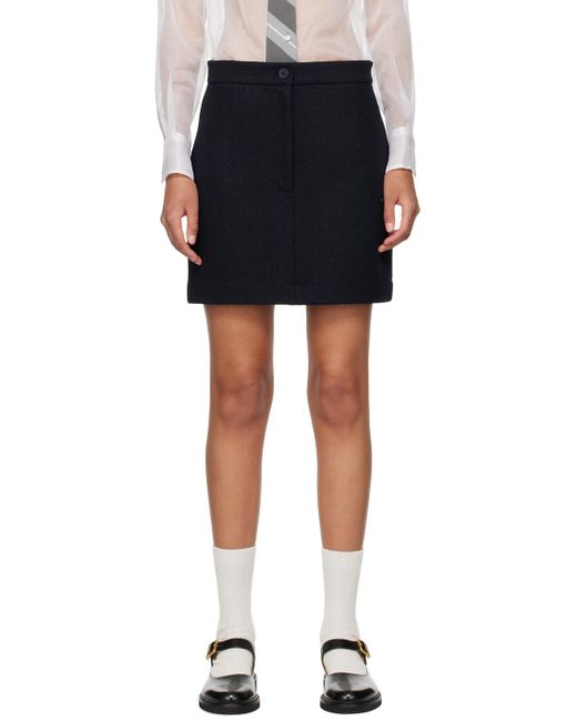 Thom Browne Black Jacquard Miniskirt