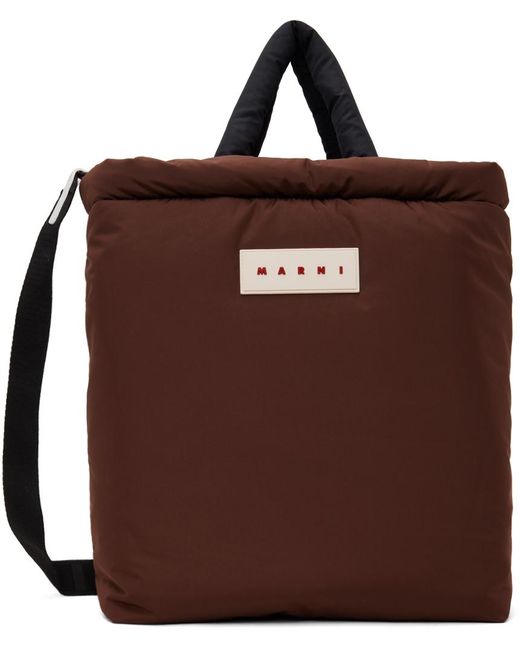 Marni Brown & Navy Puff Tote for men