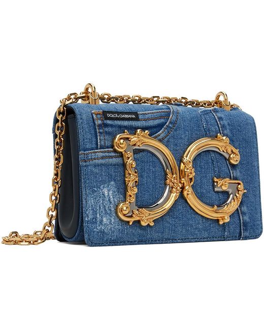 Dolce & Gabbana Dolce&gabbana Blue Medium Dg Girls Denim Bag