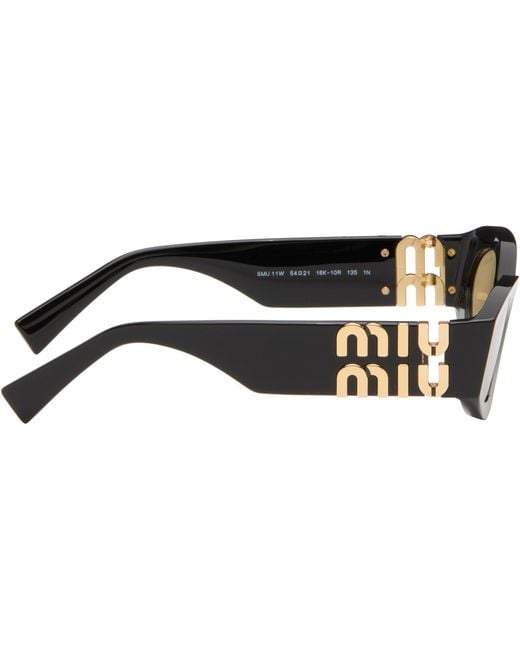 Miu Miu Brown Retro Oval Sunglasses