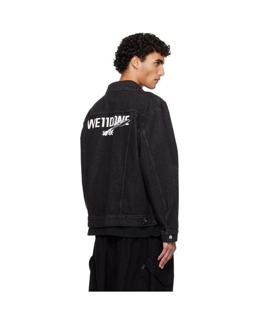 we11done Black '1506' Denim Trucker Jacket for men