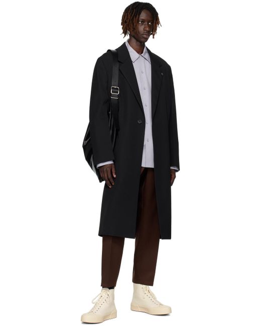Jil Sander Black Tailored Coat for men