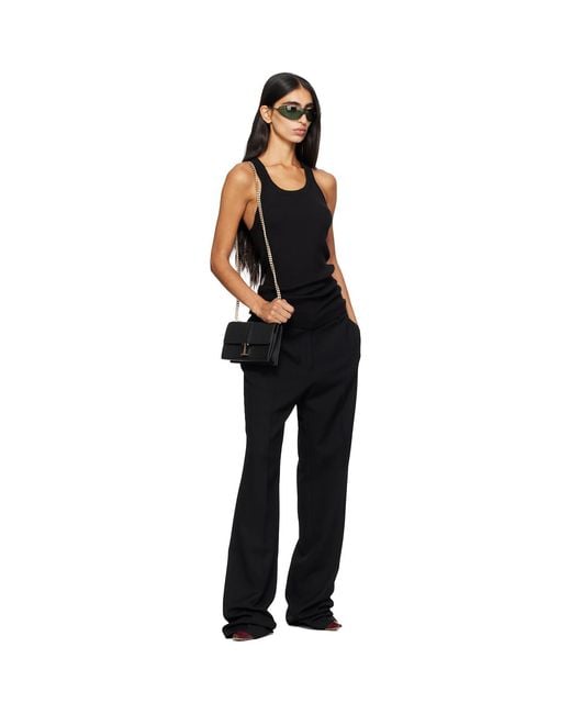 Tom Ford Black Grain Leather Kara Chain Mini Bag