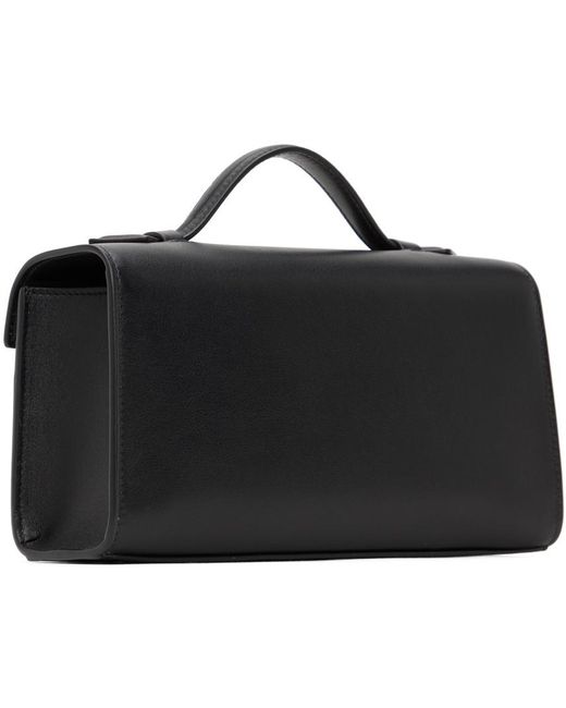 SAVETTE Black The Symmetry Leather Top Handle Bag