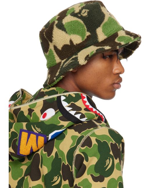 Chapeau Bob Vert En Molleton Boa À Motif Camouflage Abc A Bathing Ape pour homme en coloris Green