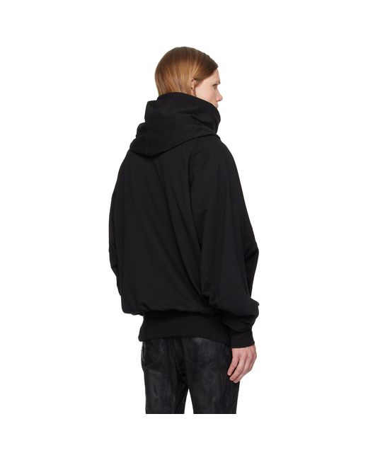 Pull À Capuche Noir À Col Drapé Julius pour homme en coloris Black