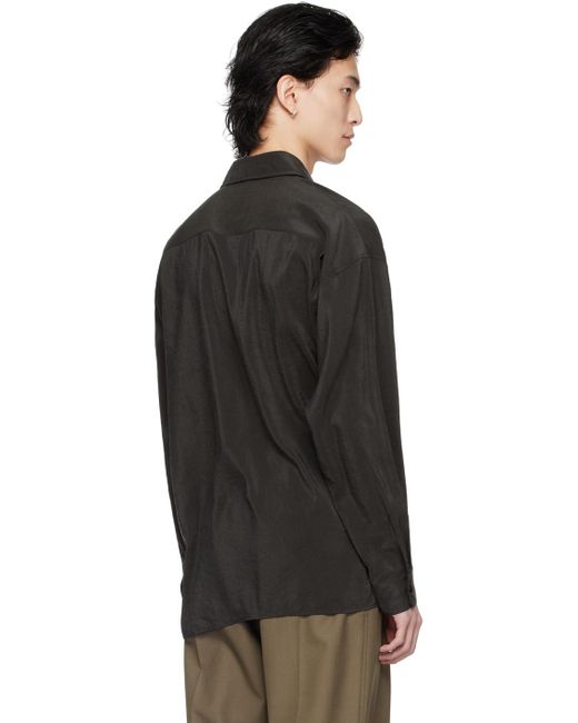 Lemaire Black Twisted Shirt for men