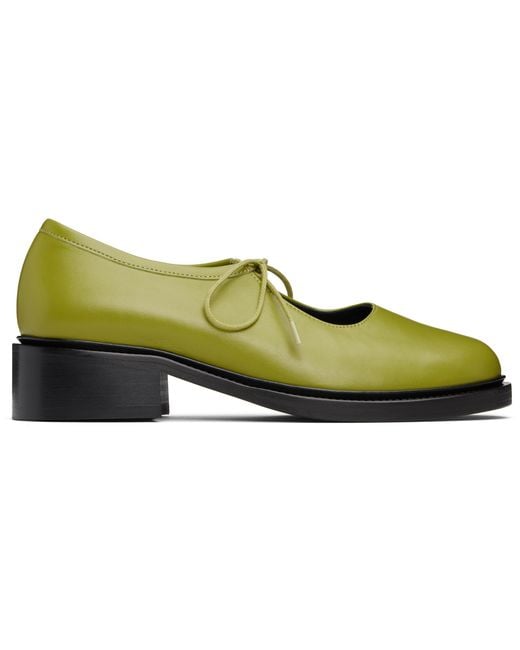 Nicole Saldanã Green Ssense Exclusive Fabiana Loafers