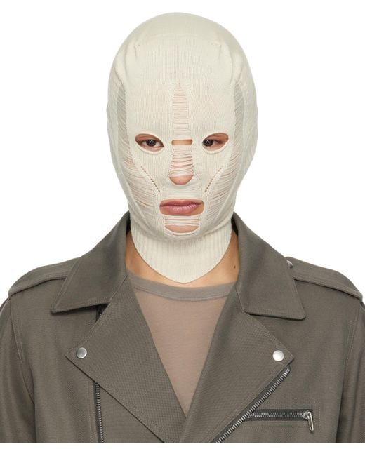 Rick Owens Multicolor Off- Hollywood Skull Balaclava for men