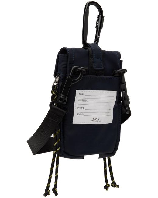 A.P.C. Black Trek Neck Pouch for men