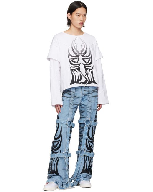 Who Decides War White Winged Long Sleeve T-Shirt for men