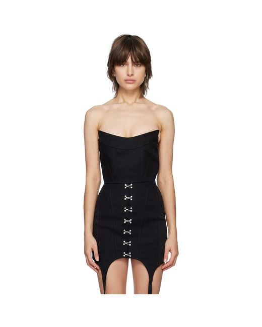 Dion Lee Black Convex Bustier