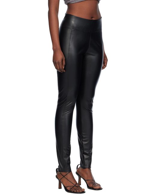 Wolford Edie Forming フェイクレザー レギンス Black