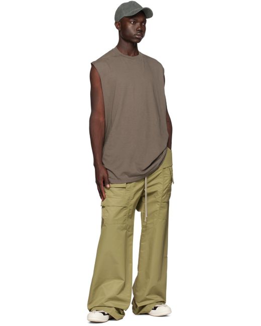 Rick Owens Green Khaki Creatch Cargo Pants for men