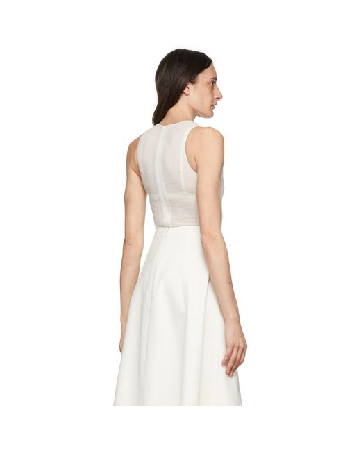 GIA STUDIOS White Polyester Bodysuit
