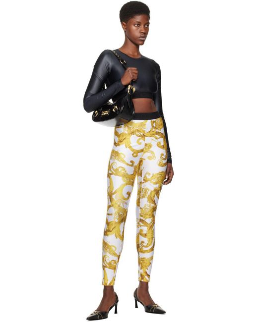 Versace Jeans Couture Leggings With Ruffles And Print