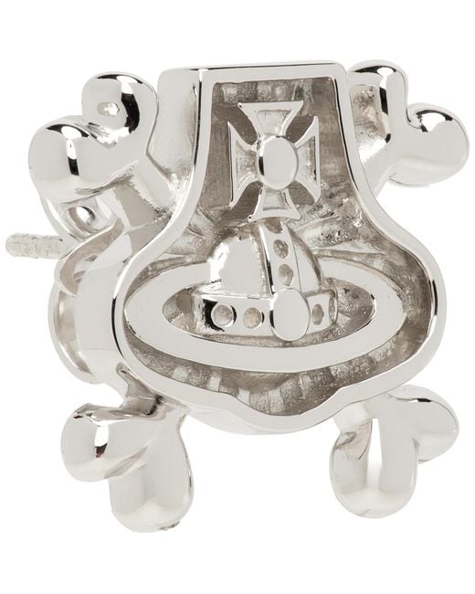 Vivienne Westwood Metallic Cosmo Single Stud Earring for men